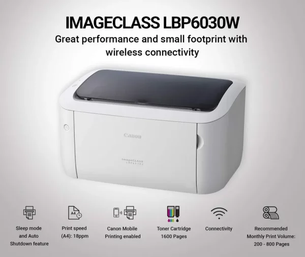 canon imageclass lbp6030w - printer - b/w - laser